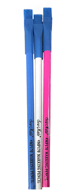 фото - MP180-MIX(P) Меловые карандаши с кисточкой (роз.,син.,бел) 3шт.